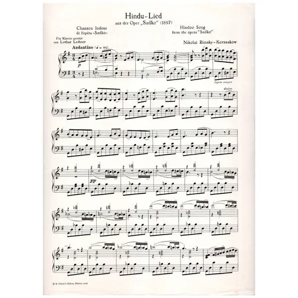 Hindu-Lied  (Opera Sadko)
