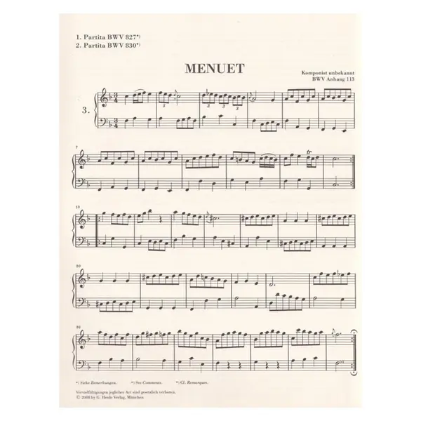 Notenbuchlein Fur Anna Magdalena Bach Ohne Fs - Sem Dedilhado