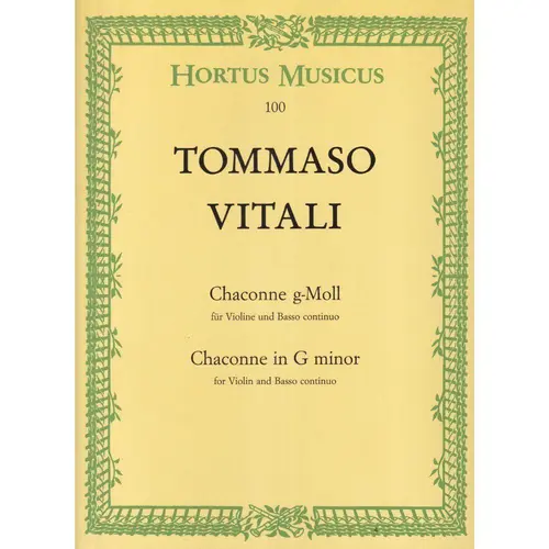 Chaconne G-Moll Fur Violine Und Basso Continuo