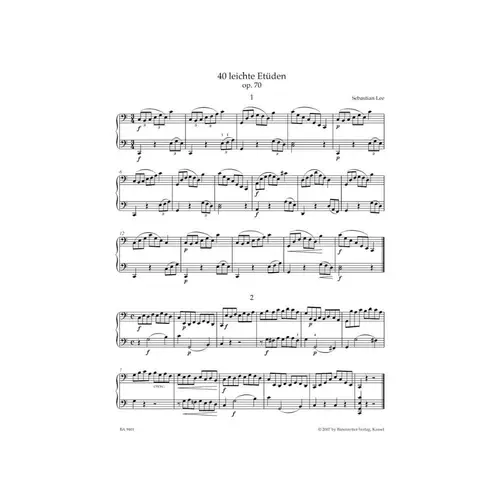 40 Easy Etudes For Violoncello Op.70