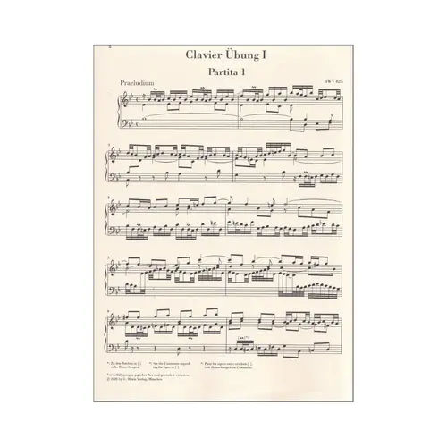 Six Partitas BWV 825-830 ( edição sem dedilhado )