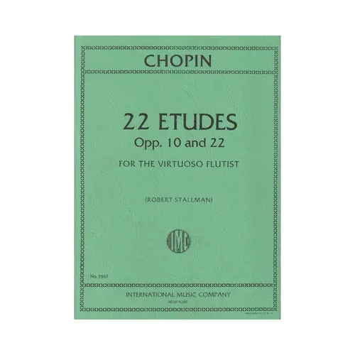 22 Etudes For The Virtuoso Flutist - Op.10 And 22