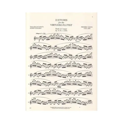 22 Etudes For The Virtuoso Flutist - Op.10 And 22
