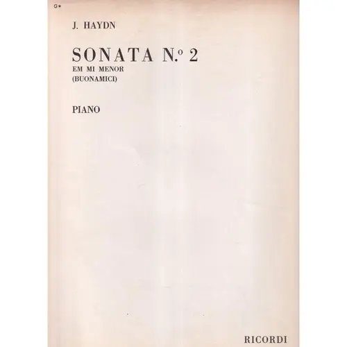 Sonata N.2 Em Mi Menor - Exemplar Antigo