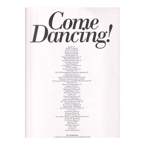 Come Dancing!