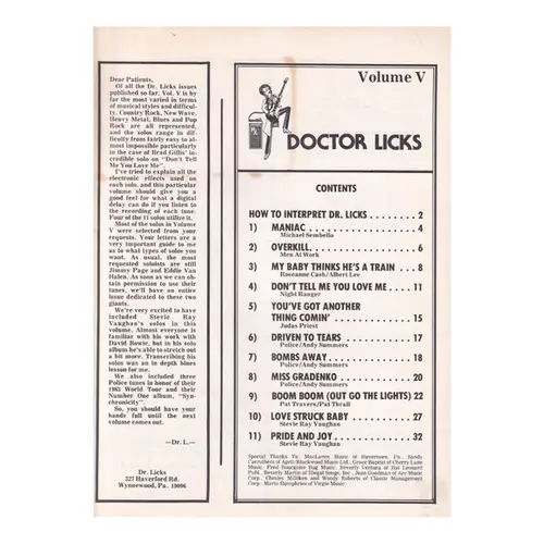 Doctor Licks - Vol.5  + K7