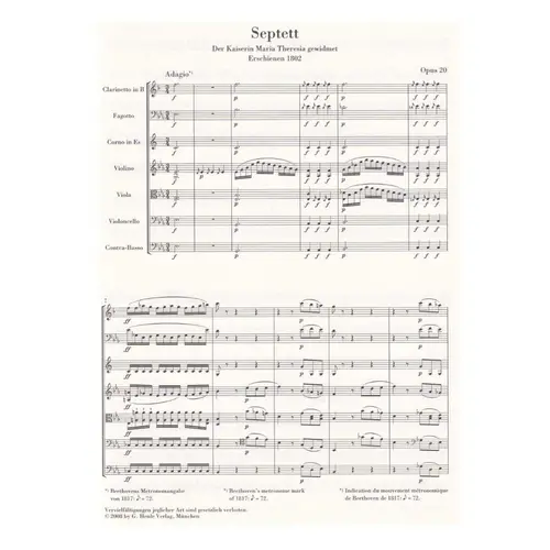 Septett Es-Dur Op.20 - Studien Edition