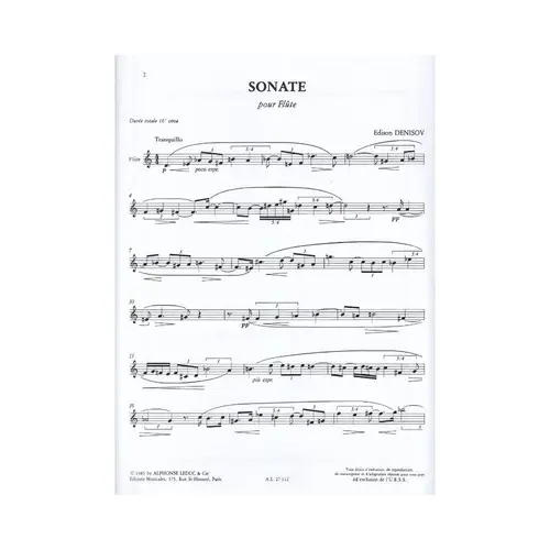 Sonate Pour Flute Seule