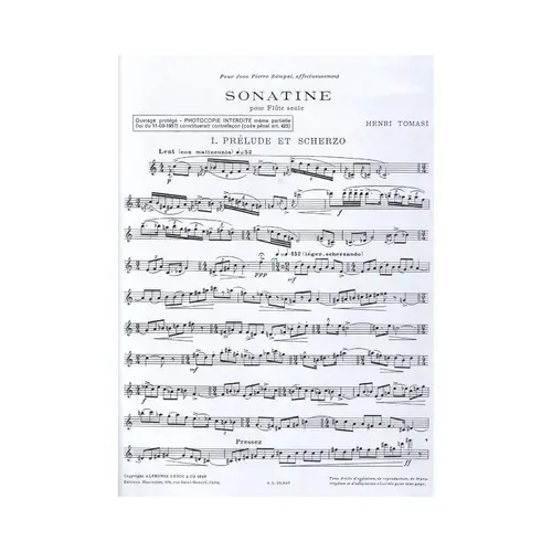 Sonatine Por Flute Solo