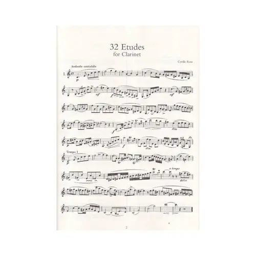 32 Etudes E 40 Studies For Clarinet