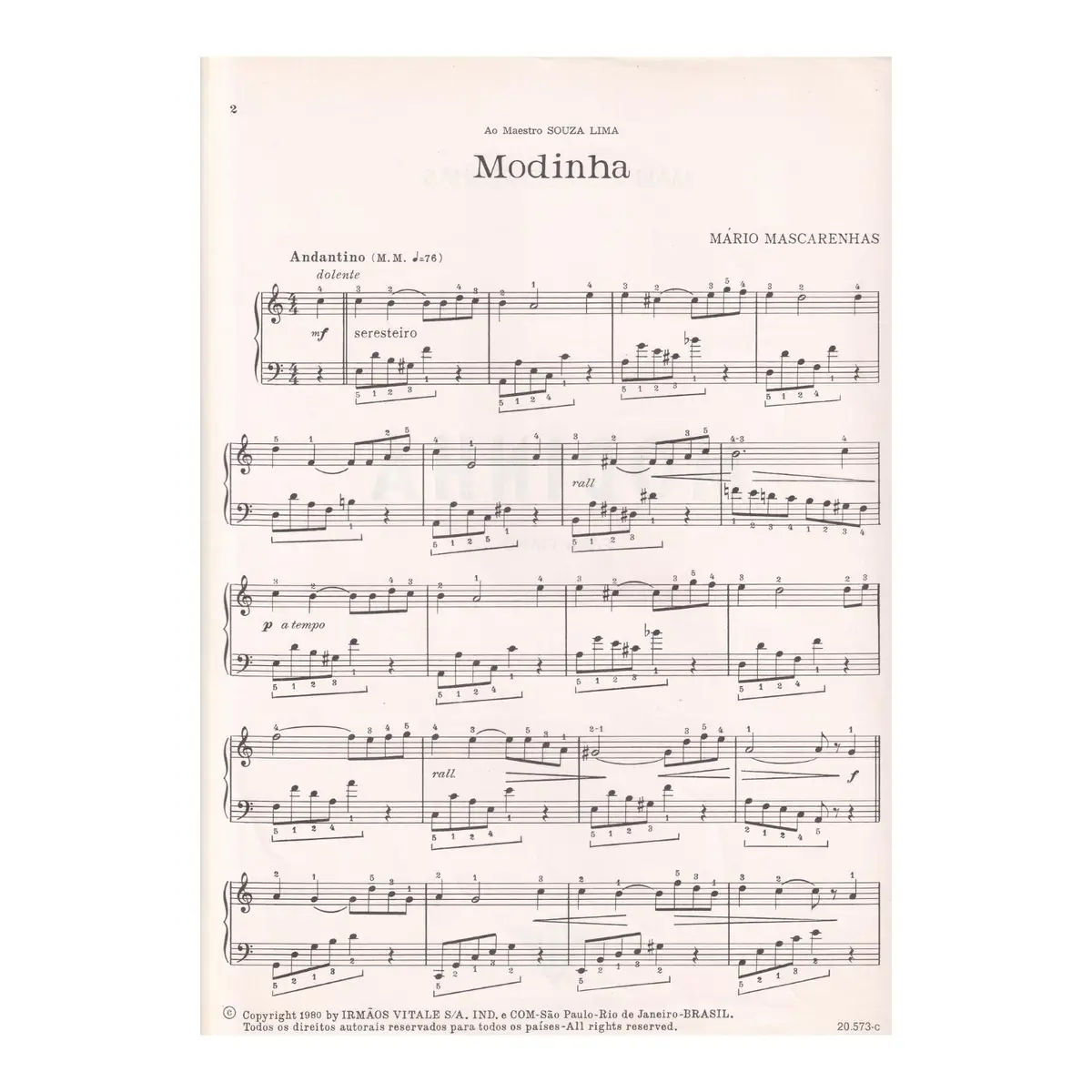 Modinha Para Piano