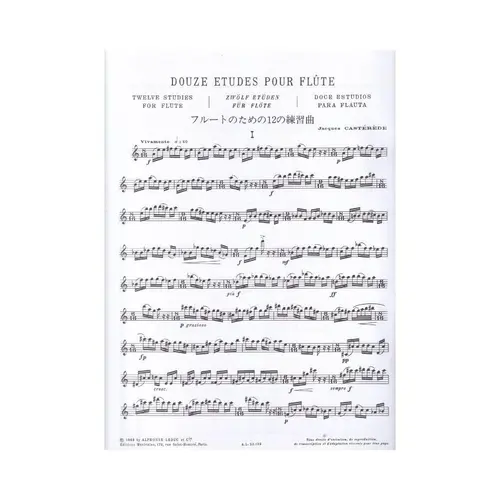 Douze Etudes Pour Flute