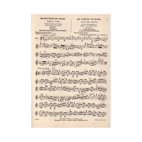 One Hundred Violin Studies For Beg. - Op.20 Vol.2