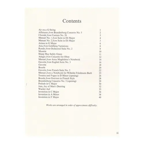 A First Book Of Bach for the Beginning Pianist
