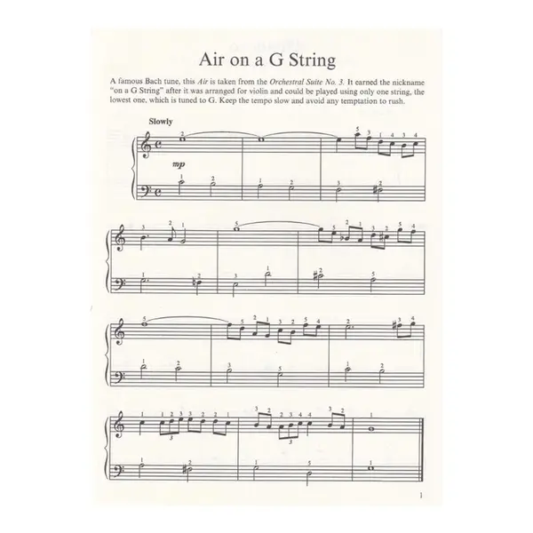 A First Book Of Bach for the Beginning Pianist
