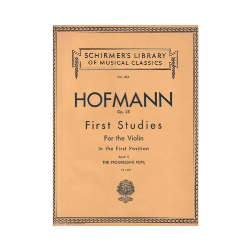 First Studies For The Violin - Op.25  Vol.2  (Edição Antiga)