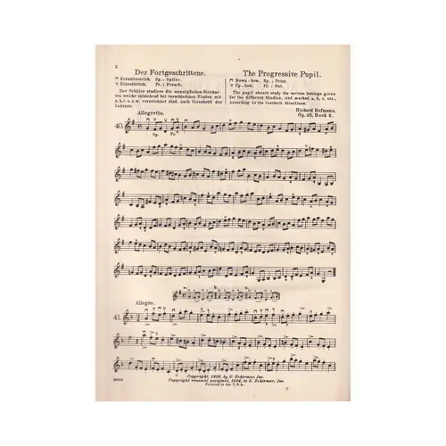 First Studies For The Violin - Op.25  Vol.2  (Edição Antiga)