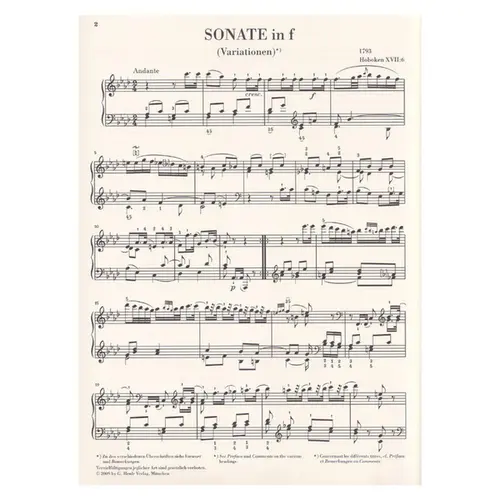 Variationen F-Moll (Sonate) Hob.XVii:6