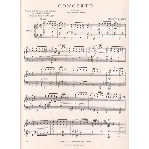 Concerto In D Minor