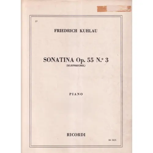 Sonatina - Op.55 N.3   (Kleinmichel)