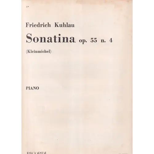 Sonatina - Op.55 N.4   (Kleinmichel)