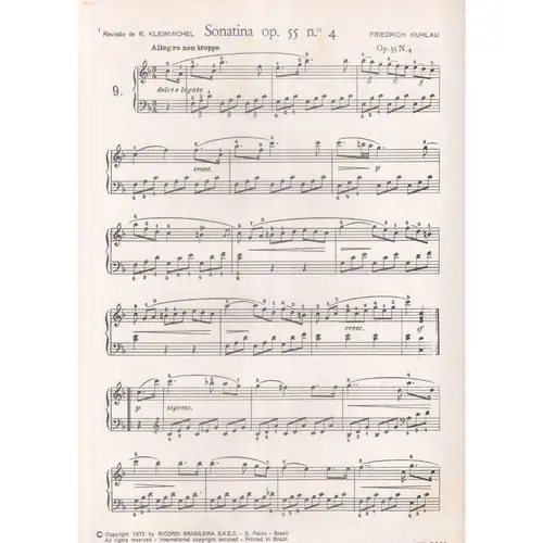 Sonatina - Op.55 N.4   (Kleinmichel)