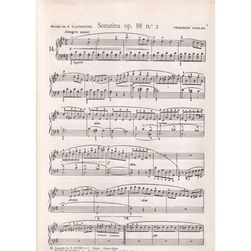 Sonatina - Op.88 N.2  (Kleinmichel)