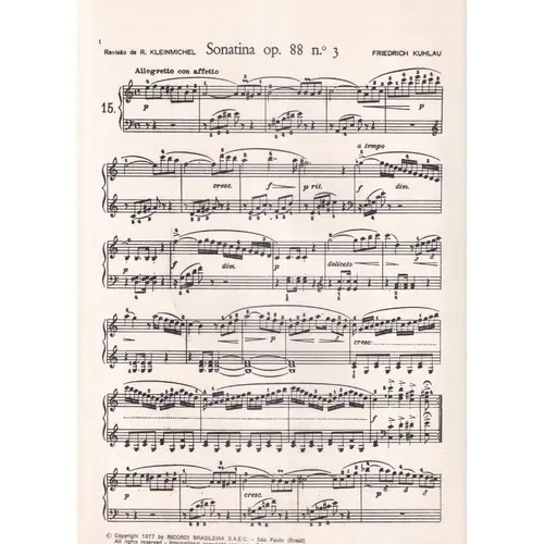 Sonatina - Op.88 N.3 (Kleinmichel)