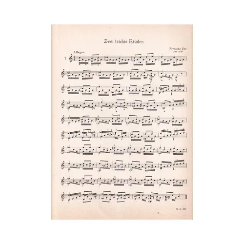 Zwei Leichte Etuden fur guitarre