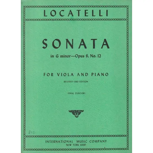 Sonata In G Min - Op.6 N.12