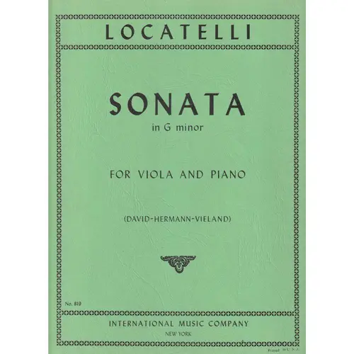 Sonata In G Min   (Viola)  (Edição Antiga)