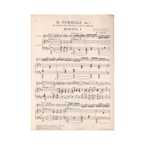 Sonates Pour Violon-Vol.I (N.1-6)