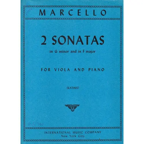 Two Sonatas For Viola: N.4 In G Min. / N.1 In F Maj