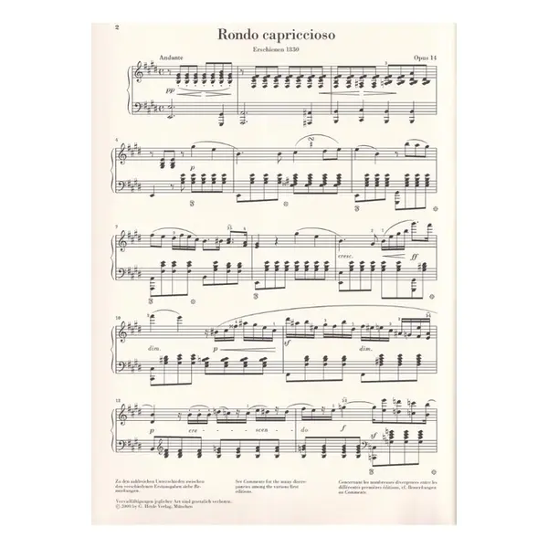 Rondo Capriccioso - Op.14 - Urtext